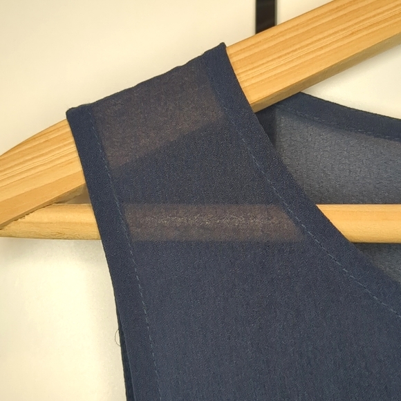 Blue and Black Dress with Sheer Top and Plaid Skirt for Anthropologie - Picture 2 of 7